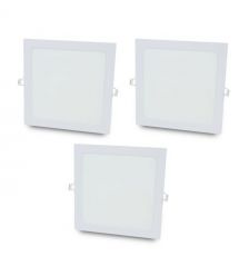 Комплект из 3-х светильников светодиодных LIGHTWELL LW-SQ-RCD-18 18 W квадрат встроенный