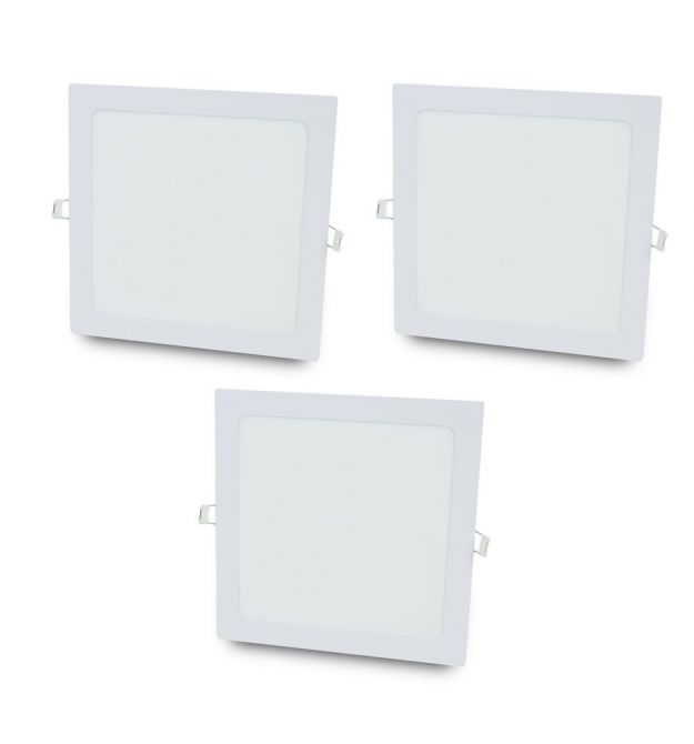 Комплект из 3-х светильников светодиодных LIGHTWELL LW-SQ-RCD-18 18 W квадрат встроенный