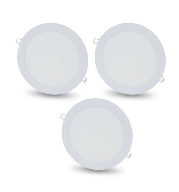 Комплект из 3-х светильников светодиодных LIGHTWELL LW-R-RCD-12 12 W круг встроенный