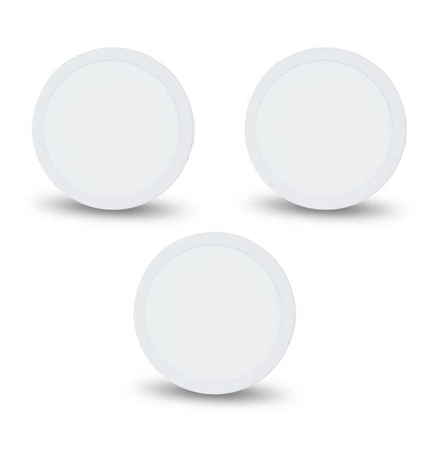 Комплект из 3-х светильников светодиодных LIGHTWELL LW-R-SFR-12 12 W круг накладной