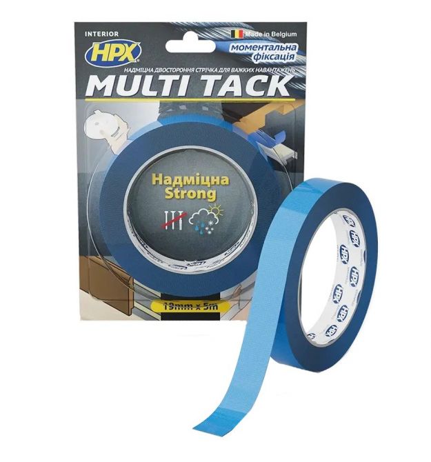 Лента двухсторонняя HPX MTT1905 MULTI TACK 19мм х 5м