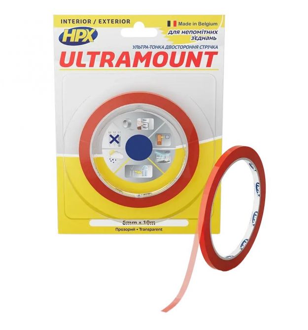 Лента двухсторонняя HPX UM0610 ULTRA MOUNT 6мм х 10м