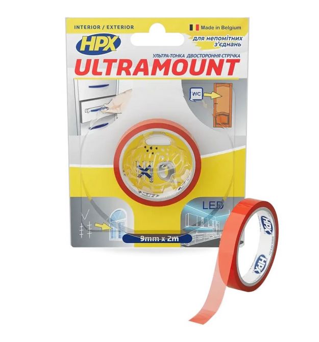 Лента двухсторонняя HPX UM0902 ULTRA MOUNT 9мм х 2м