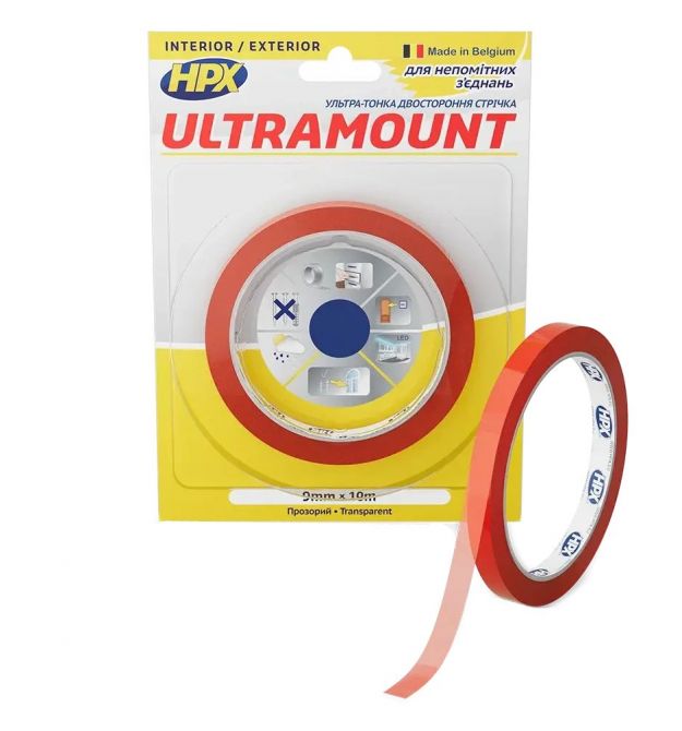 Лента двухсторонняя HPX UM0910 ULTRA MOUNT 9мм х 10м