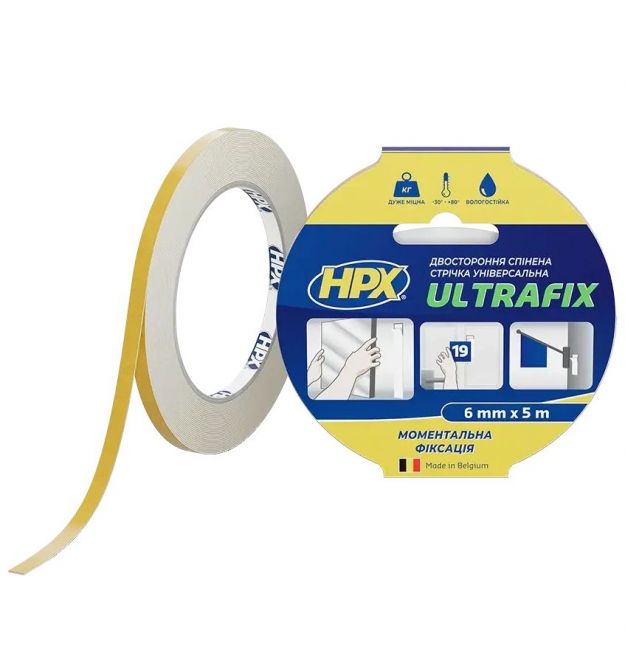 Лента двухсторонняя HPX DSU0605 ULTRAFIX 6мм х 5м