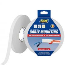 Лента двухсторонняя для монтажа кабельканалов HPX DSW1925 CARPET TAPE 19мм х 25м