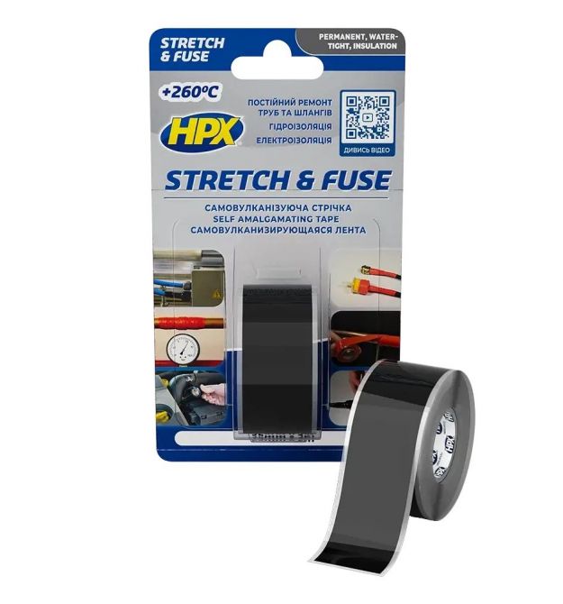 Лента силиконовая вулканизирующая HPX SZ2503 Stretch&Fuse 25мм х 3м