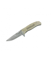 Ніж складний Browning-F107 Damascus, ручка дамаська сталь, довжина 178 мм, 160 гр, Box