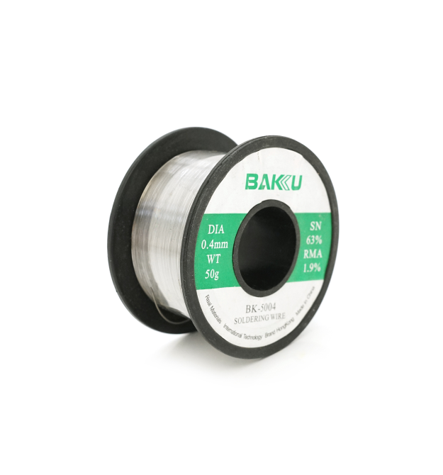 Припій BAKKU BK-5004 0,4mm (Sn 63%, Pb 35.1%, rma1.9%)