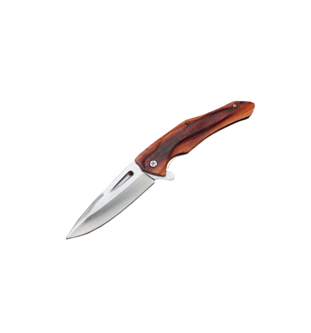 Ніж складний A2882, ручка сталь + дерево, довжина 215 мм, 200 гр, Box