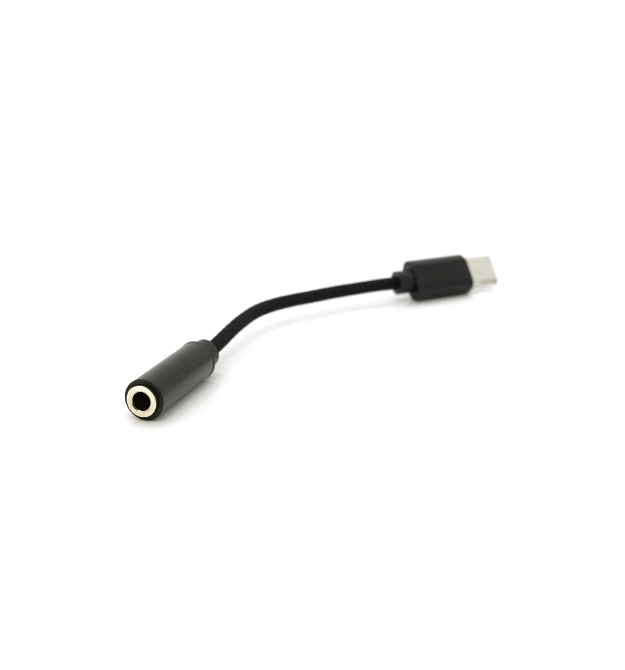 Кабель-перехідник KIN KY-222 Jack 3.5mm(F) - Type-C(M), 0.1м, Black, Box