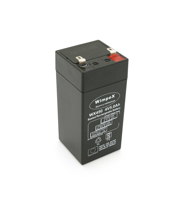 Акумуляторна батарея Wimpex WX450 4 V 5 Ah (47 x 47 x 100 (105))0.440 kg Q30
