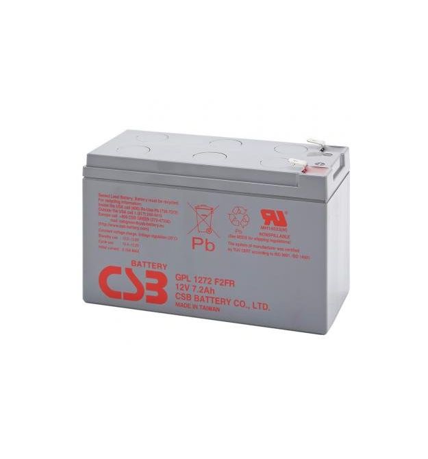 Аккумуляторная батарея CSB GPL1272F2, 12V 7,2Ah (151х65х100мм) 2,63кг Q10
