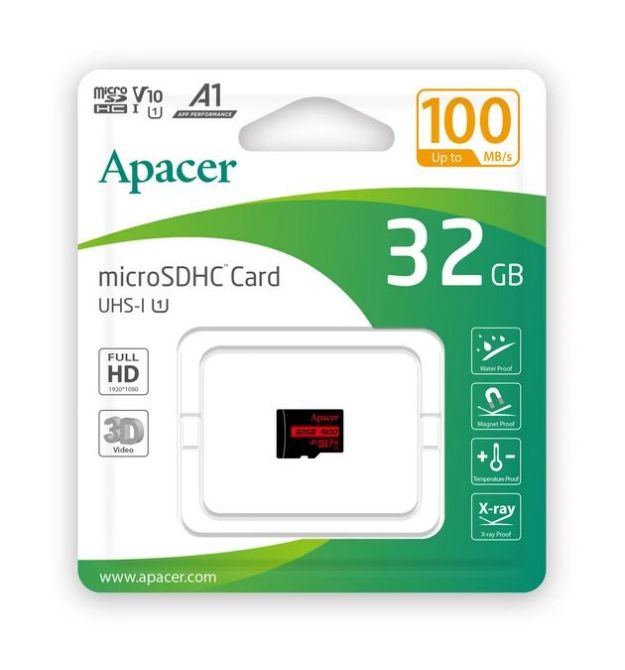 Карта памяти microSDXC Apacer 32 GB class 10 UHS-1