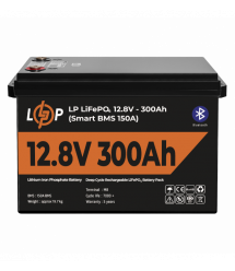 Аккумулятор LP LiFePO4 12,8V - 300 Ah (3840Wh) (Smart BMS 200А) с BT пластик