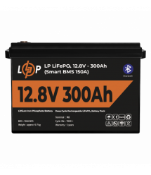 Акумулятор LP LiFePO4 12,8V - 300 Ah (3840Wh) (Smart BMS 200А) з BT пластик