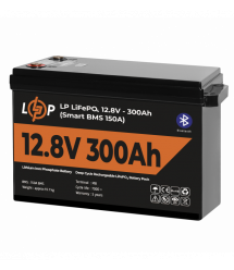 Акумулятор LP LiFePO4 12,8V - 300 Ah (3840Wh) (Smart BMS 200А) з BT пластик