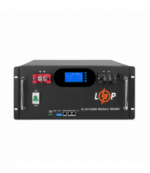 Акумулятор LP LiFePO4 51,2V - 120 Ah 6000Wh (Smart BMS 100A) с LCD RM AB