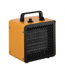 Теплова гармата електрична 2E Ceramic, 2кВт, 20м кв, 142м куб/год, керамічний нагрів. елемент (PTC), жовтий