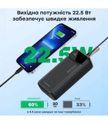 Повербанк 20000mAh Choetech B729 Black 22.5W QC3.0 PD3.0