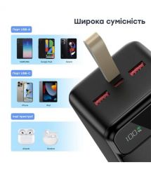 Повербанк 40000mAh Choetech B731 Black 22.5W QC3.0 PD3.0