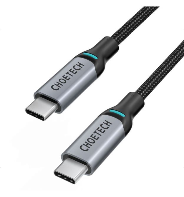Кабель Choetech ХСС-1002 Black USB-C to USB-C PD100W 1.8m