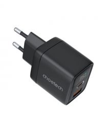 Мережевий зарядний пристрій Choetech PD6052 PD35W GAN A+C Black