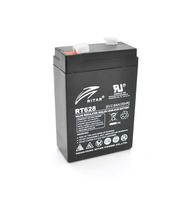 Аккумуляторная батарея AGM RITAR RT628, Black Case, 6V 2.8Ah ( 66х34х 97 (103 ) ), 0.57 kg Q25