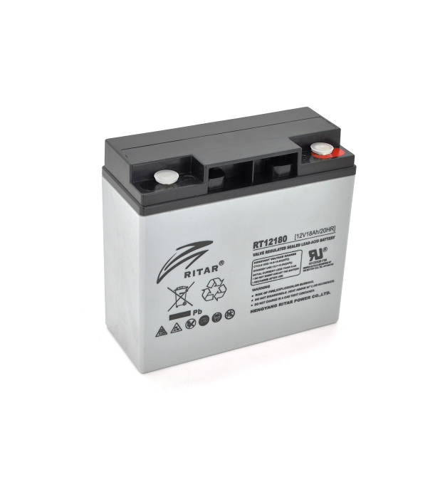 Аккумуляторная батарея AGM RITAR RT12180, Gray Case, 12V 18.0Ah ( 181 х 77 х 167 ) Q2