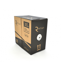 Кабель КВП UTP (4*2*0.5) 4p 24 AWG, Ritar, (CCA), для внутр. работ, 100м, White, Box Q4