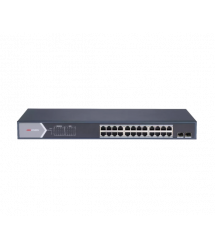 24 портовий гігабітний POE комутатор Hikvision DS-3E1526P-SI, 24x RJ45 POE(1000M) та 2xSFP (1000M), 320 x 90 x 530 мм