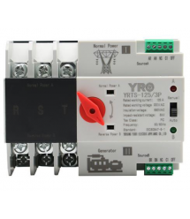 Автомат введення резерву (АВР) триполюсний YRQ2PC-125, 220V - 125A на DIN-рейку для генераторів