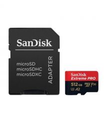 Карта памяти miсroSDXC 512GB SanDisk Extreme PRO с SD-адаптером class 10 UHS-I U3 V30