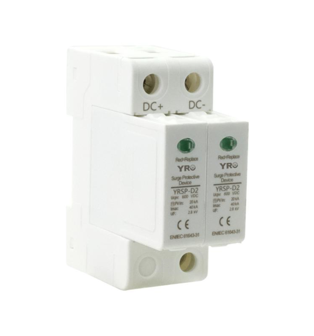 Фотогальваническая защита от перенапряжения постоянного тока YRSP-D2 DC SPD 2P 20-40KA 600VDC T2 ECONOMIC TYPE двухполюсный
