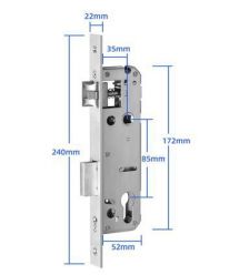 Умный дверной биометрический замок SEVEN LOCK SL-7762BF black (врезная часть 3585)