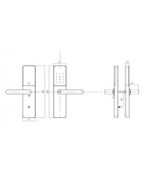 Умный дверной биометрический замок SEVEN LOCK SL-7779BFW black (без врезной части)