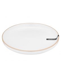 Тарелка обеденная Ardesto Apulia, 26.6см, керамика, белый