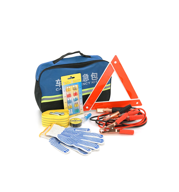 Набор для автомобілиста в комплекті з крокодилами, буксировочним тросом,перчатками та підстилкою