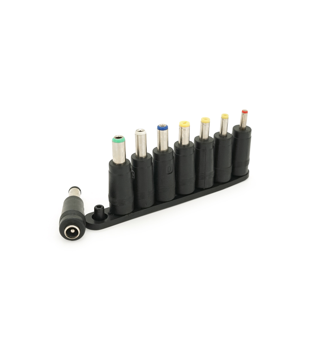 Набір перехідників 8 в 1 під роз&aposєм 5.5 х 2,1 (6.0х4,0 6,3х3,0 5,5х2,5: 5,5х2,1 5,5х1,7 4,7х1,7 4, 0х1,7 3,5х1,35)