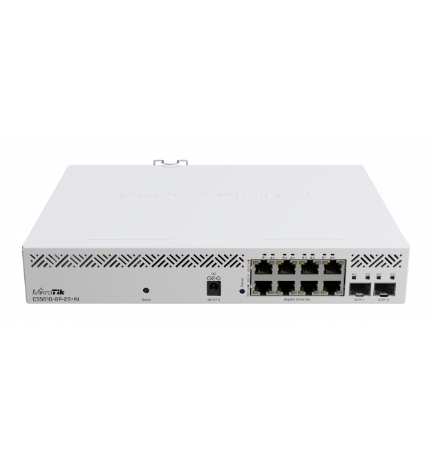 Коммутатор 8 портов управляемый MikroTik CSS610-8P-2S+IN PoE