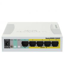 Коммутатор 5 портов управляемый MikroTik RB260GSP (CSS106-1G-4P-1S) PoE