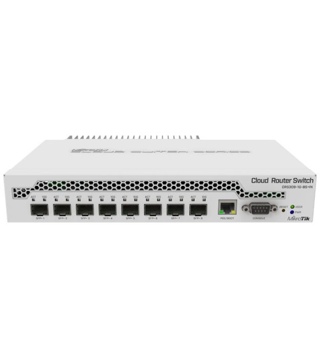 Коммутатор 8 портов управляемый MikroTik CRS309-1G-8S+IN 10G SFP+