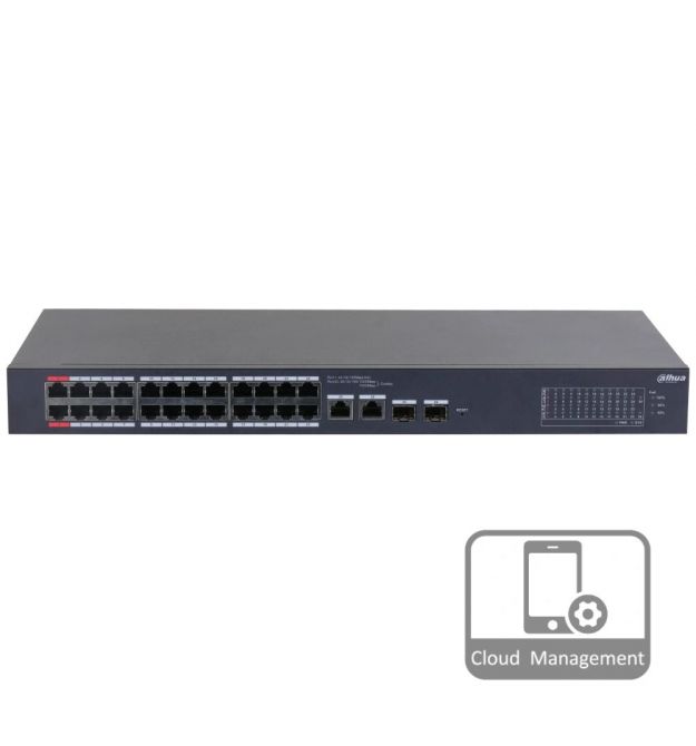 Комплект 10+1 Dahua DH-CS4226-24ET-375 PoE