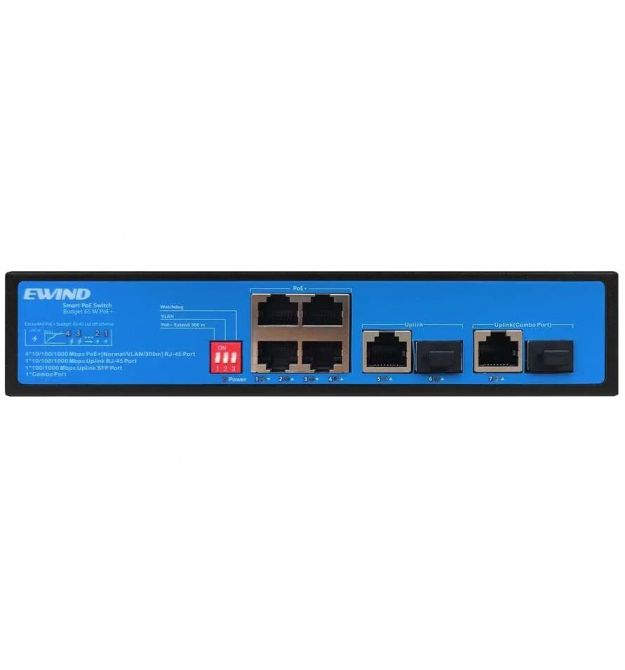 Коммутатор 7 портов неуправляемый Ewind EW-S1907CG-AP PoE