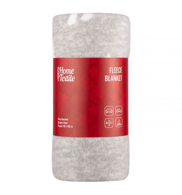 Плед Ardesto Christmas Fleece 130x160см, 100% полиэстер, олени