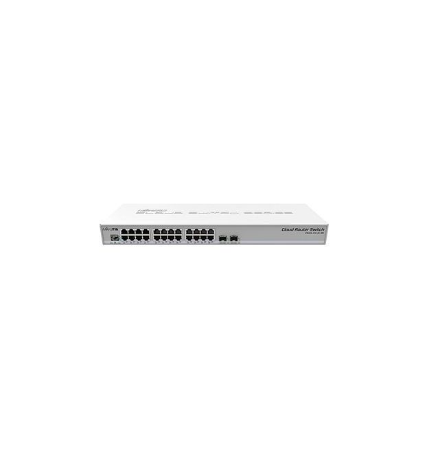 Коммутатор 24 порта управляемый MikroTik CRS326-24G-2S+RM L2
