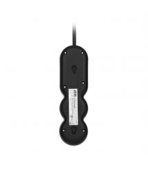 Подовжувач мережевий 2E Plus 3хТип F, 3х1мм кв, 10A, 3м, чорний