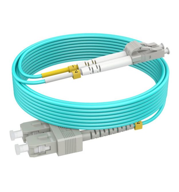 Патчкорд SC-UPC-LC-UPC MM (G50-OM3) 1м Duplex, Slim, 2.0мм