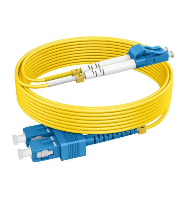 Патчкорд SC-UPC-LC-UPC SM 1м Duplex, Slim, 2.0мм