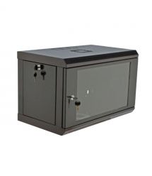 Шкаф 19" , 600x500x373мм (Ш*Г*В), эконом, акриловое стекло, серый 6U